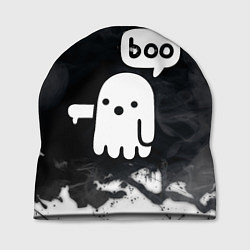 Шапка ХЕЛЛУОИН ПРИВЕДЕНИЕ БУ! HALLOWEEN GHOST BOO!, цвет: 3D-принт