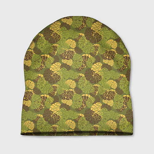 Шапка Мозги камуфляж / 3D-принт – фото 1