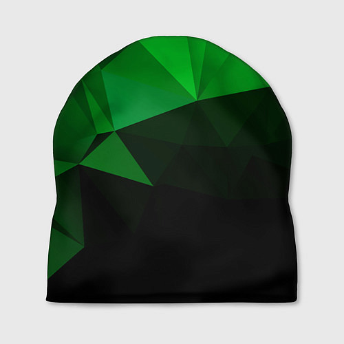 Шапка Изумрудный Зеленый Геометрия / 3D-принт – фото 1