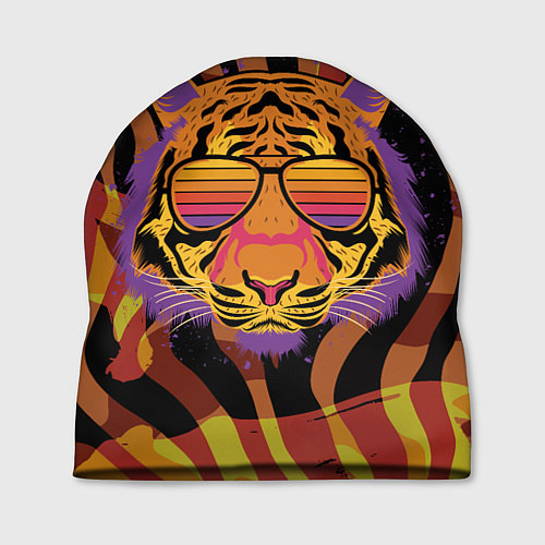 Шапка Крутой тигр в очках ретро / 3D-принт – фото 1