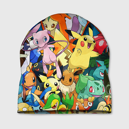 Шапка АНИМЕ, ПОКЕМОНЫ ВСЕ ПЕРСОНАЖИ POKEMON / 3D-принт – фото 1