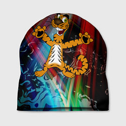 Шапка Новогодний тигр пляшет, цвет: 3D-принт