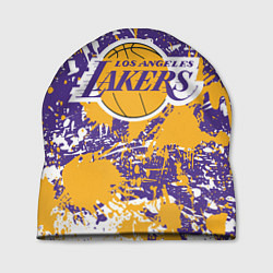 Шапка LAKERS ФИРМЕННЫЕ ЦВЕТА БРЫЗГИ КРАСОК LA