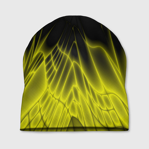Шапка Коллекция Rays Лучи Желтый и черный Абстракция 662 / 3D-принт – фото 1