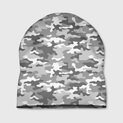 Шапка Серый Военный Камуфляж, цвет: 3D-принт