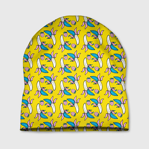 Шапка Летний узор Забавные бананчики / 3D-принт – фото 1