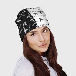 Шапка Tesla Black & White, цвет: 3D-принт — фото 2