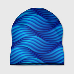 Шапка Синие абстрактные волны, цвет: 3D-принт