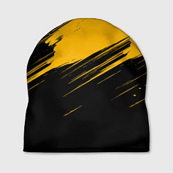 Шапка Black and yellow grunge, цвет: 3D-принт
