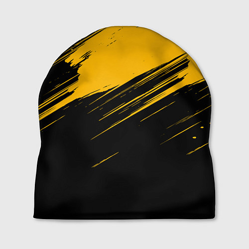 Шапка Black and yellow grunge / 3D-принт – фото 1