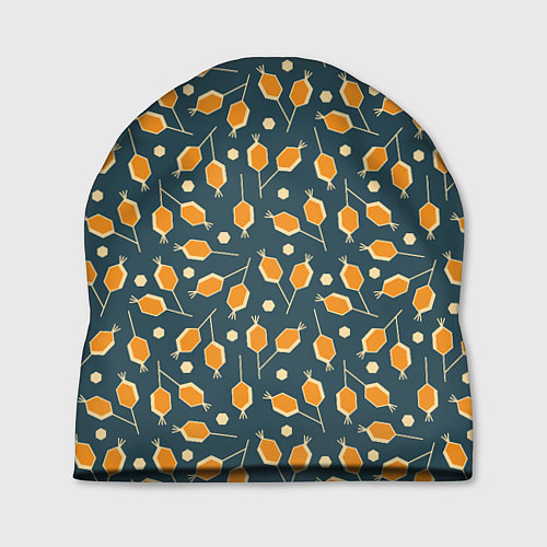 Шапка Желтые ягоды паттерн / 3D-принт – фото 1