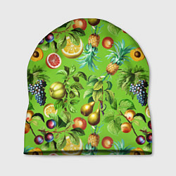 Шапка Сочные фрукты паттерн, цвет: 3D-принт