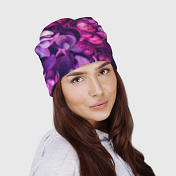 Шапка Flowers fresh, цвет: 3D-принт — фото 2