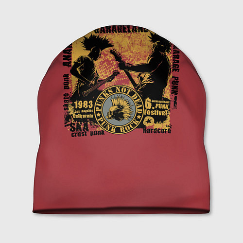 Шапка Punk Rock Панки Живы / 3D-принт – фото 1