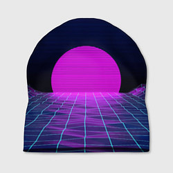 Шапка Закат розового солнца Vaporwave Психоделика, цвет: 3D-принт