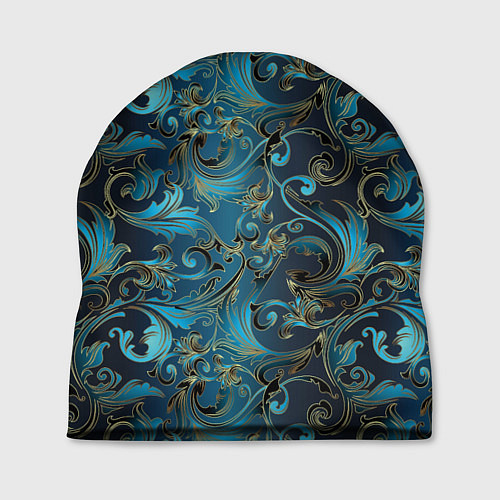 Шапка Blue Abstract Узоры / 3D-принт – фото 1