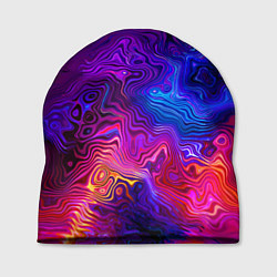 Шапка Цветные неоновые разводы на воде Авангард Colored, цвет: 3D-принт