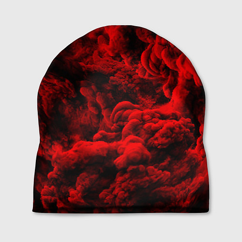Шапка Красный дым Red Smoke Красные облака / 3D-принт – фото 1