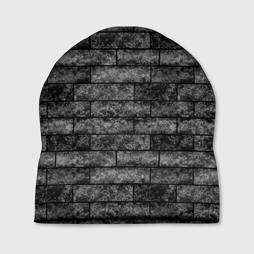Шапка Стена из черного кирпича Лофт / 3D-принт – фото 1