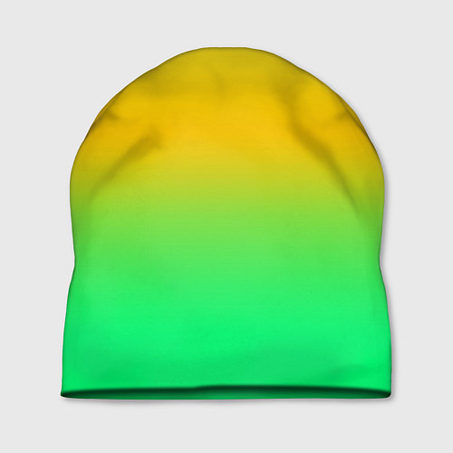 Шапка Неоновый градиентный желто-зеленый фон / 3D-принт – фото 1