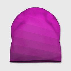 Шапка Розовый неоновый полосатый узор Pink neon, цвет: 3D-принт