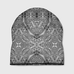 Шапка Black and white oriental ornament, цвет: 3D-принт