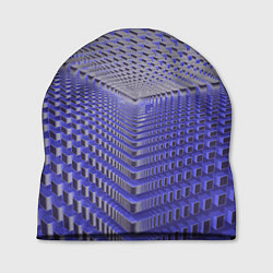 Шапка Неоновые кубы - оптическая иллюзия, цвет: 3D-принт
