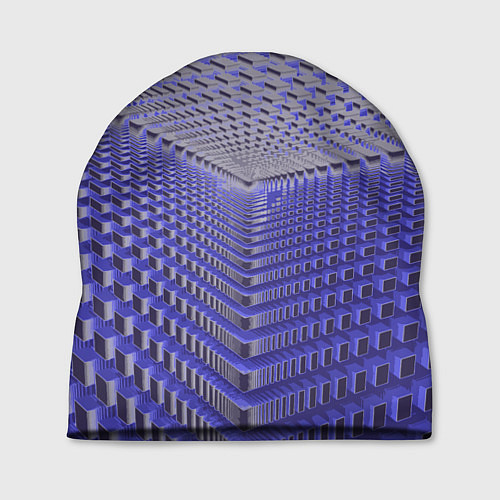 Шапка Неоновые кубы - оптическая иллюзия / 3D-принт – фото 1