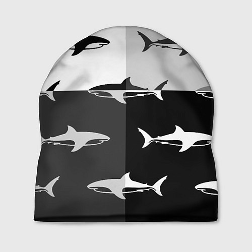 Шапка Стая акул - pattern / 3D-принт – фото 1