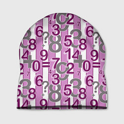 Шапка Бело-розовый узор Арифметика