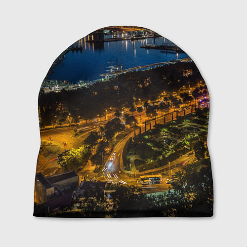 Шапка Ночной город с высоты / 3D-принт – фото 1