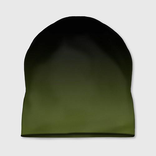 Шапка Черный и хвойный зеленый градиент / 3D-принт – фото 1