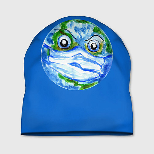 Шапка Злая планета Земля в маске / 3D-принт – фото 1
