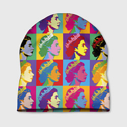 Шапка Елизавета II Поп-арт, цвет: 3D-принт
