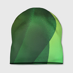 Шапка Зелёные абстрактные волны, цвет: 3D-принт