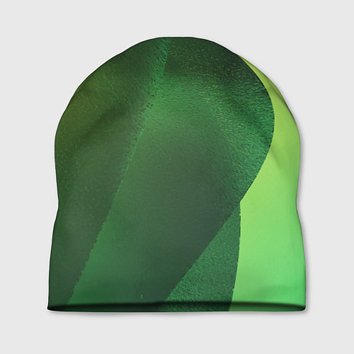 Шапка Зелёные абстрактные волны / 3D-принт – фото 1