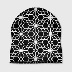 Шапка Абстрактный чёрно-белый узoр, цвет: 3D-принт