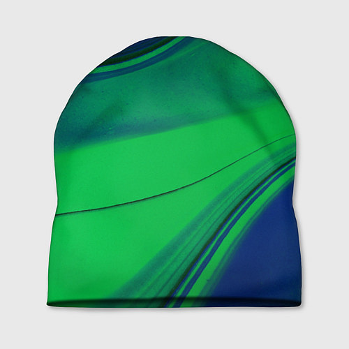 Шапка Зелёно-синий песок и блёстки / 3D-принт – фото 1