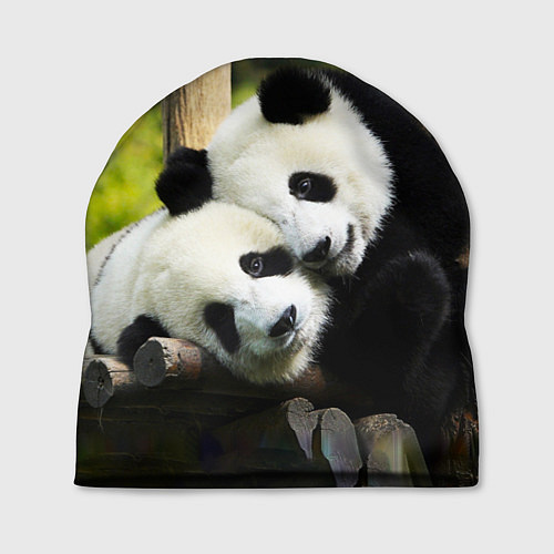Шапка Влюблённые панды / 3D-принт – фото 1