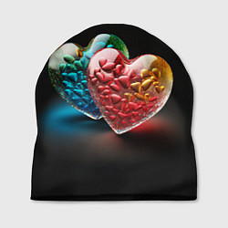 Шапка Сердечки для влюблённых, цвет: 3D-принт