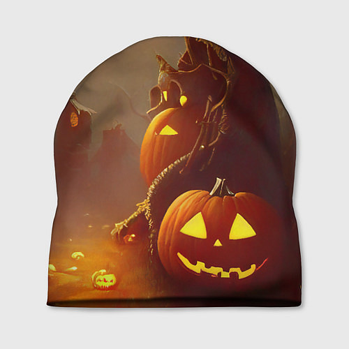 Шапка Жуткое дерево и улыбающаяся тыква на Хэллоуин / 3D-принт – фото 1