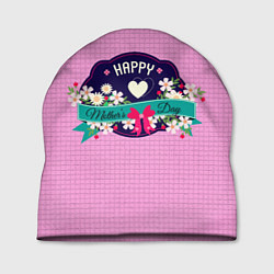 Шапка Happy Mothers Day - эмблема, цвет: 3D-принт
