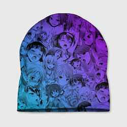 Шапка Ахегао красивый неон, цвет: 3D-принт