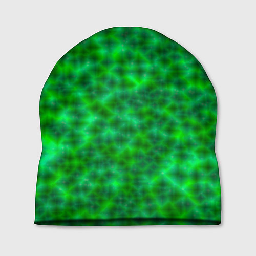 Шапка Абстрактные зелёные волны - текстура / 3D-принт – фото 1