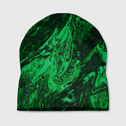 Шапка Зелёные краски во тьме, цвет: 3D-принт