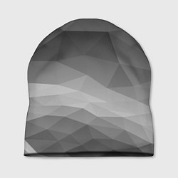 Шапка Серый геометрический объёмный паттерн, цвет: 3D-принт