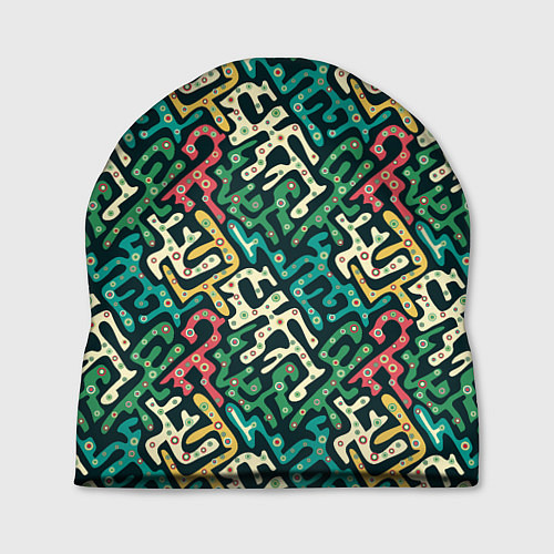 Шапка Граффити абстрактные фигуры / 3D-принт – фото 1