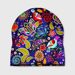 Шапка Multicolored floral patterns, цвет: 3D-принт
