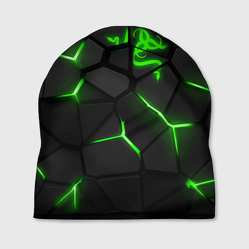 Шапка Razer green neon / 3D-принт – фото 1