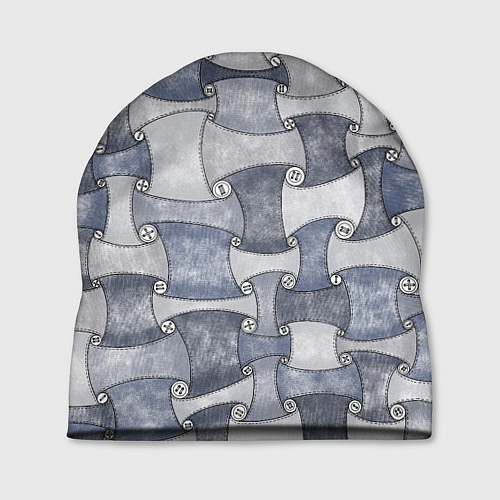 Шапка Джинсовый паттерн / 3D-принт – фото 1